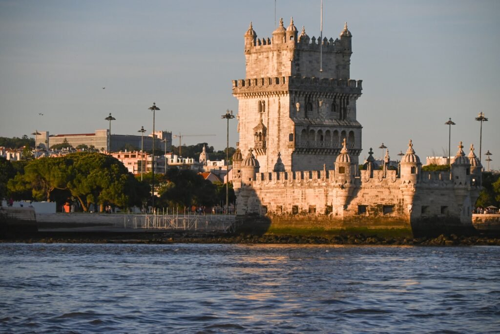 Belém Tower seen during a private boat trip on the River Tagus
