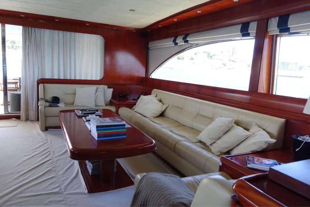 Interior room of the boat
