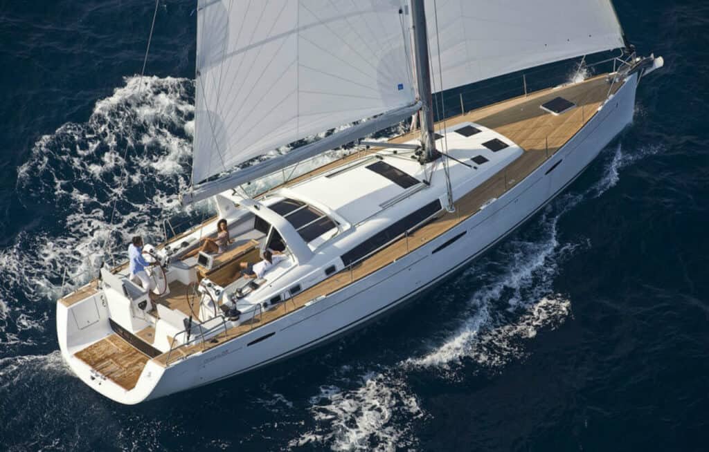 Aerial view of this wonderful sailing boat