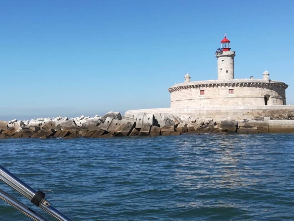 Bugio Lighthouse, close view from a boat