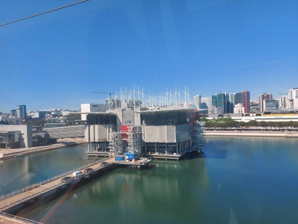 Lisbon Oceanarium seen from above