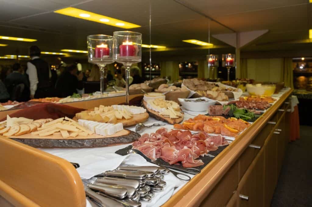 Tapas servidas durante os eventos