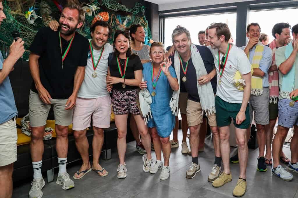 Foto de los ganadores del 1º puesto de la regata